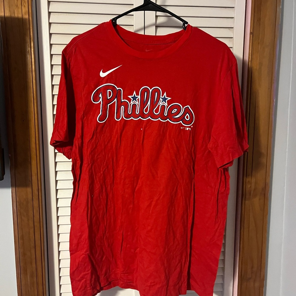 Nike Red Phillies Short Sleeve Tee